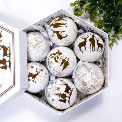 Set de bile de Crăciun de lux, cutie cadou, 14pcs