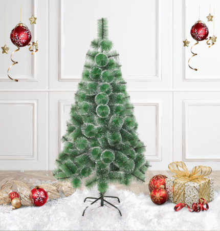 Pom de Crăciun artificial tip Pine Snow, vârfuri acoperite cu zăpadă, ace de pin realiste